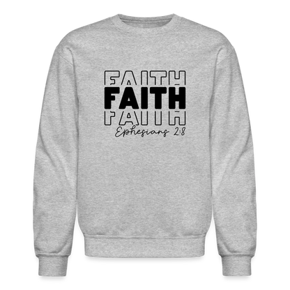 Faith Ephesians 2:8 Sweatshirt - heather gray