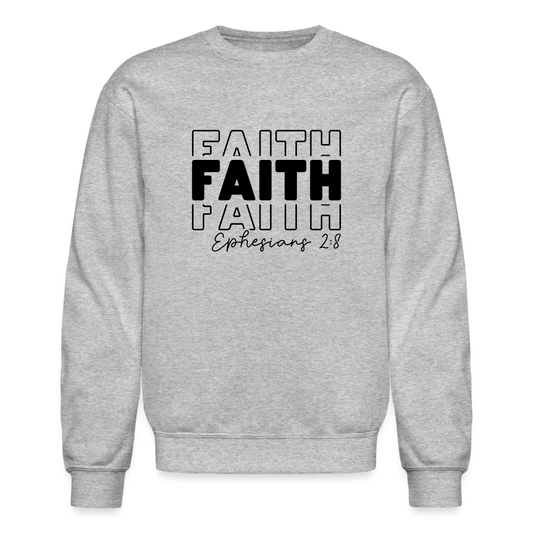 Faith Ephesians 2:8 Sweatshirt - heather gray