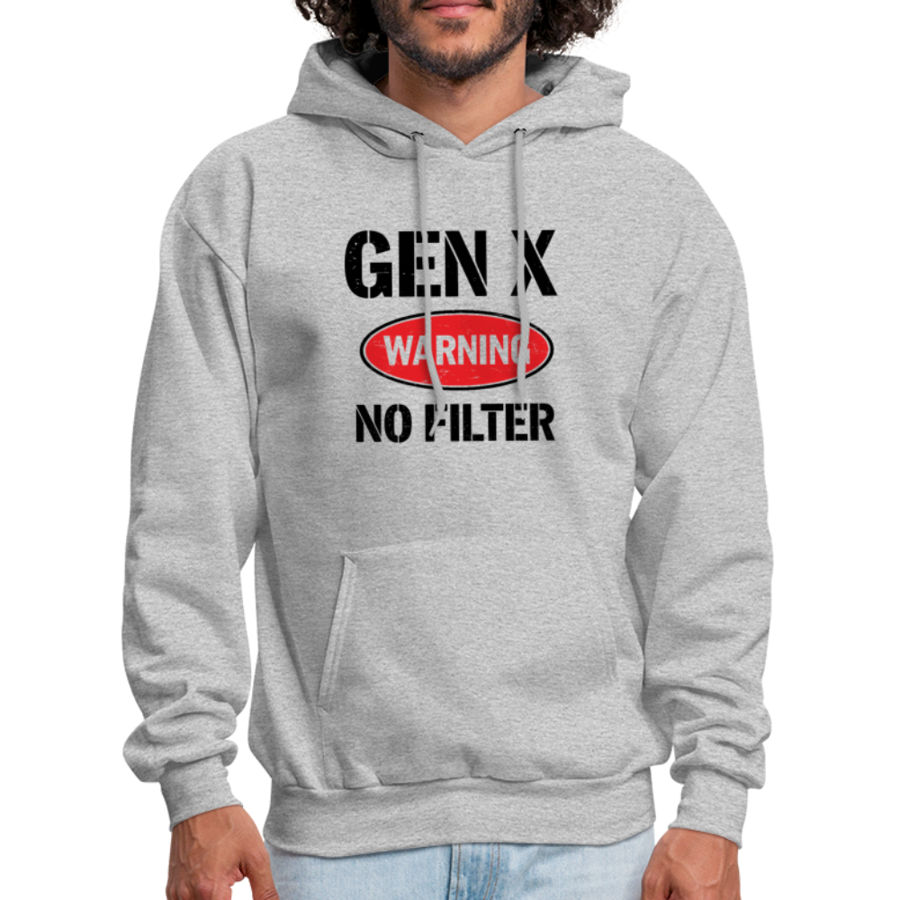 GEN-X Warning No Filter Hoodie - heather gray