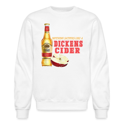 Nothing Satisfies Like A Dickens Cider Sweatshirt - white