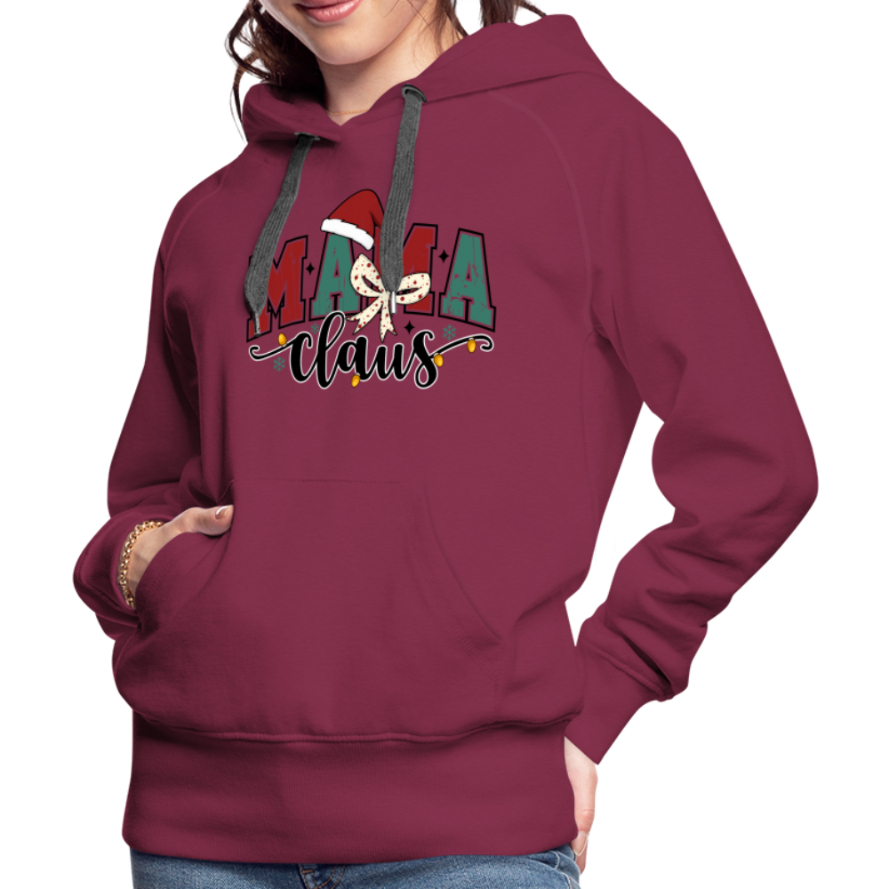 Mama Claus Women’s Premium Hoodie - burgundy