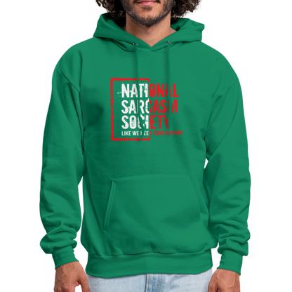 National Sarcasm Society Hoodie - kelly green