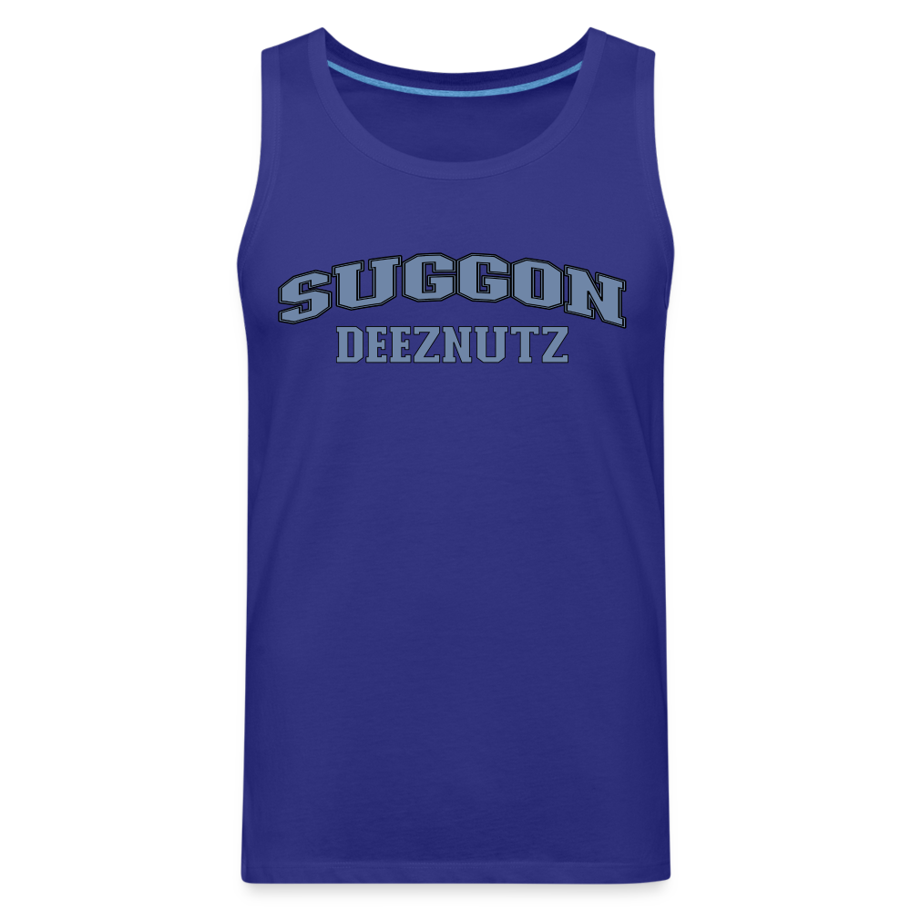 Suggon Deeznutz Tank Top (in Blue Ball Colors - Funny Sexual Humor) - royal blue