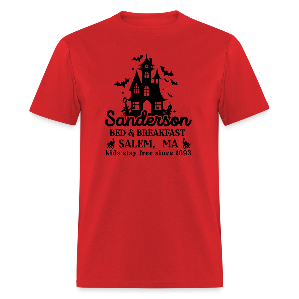 Sanderson Bed & Breakfast Salem MA T-Shirt (Halloween) - red