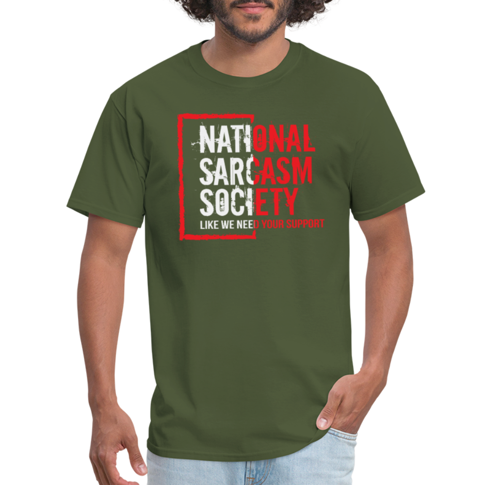 National Sarcasm Society T-Shirt - military green