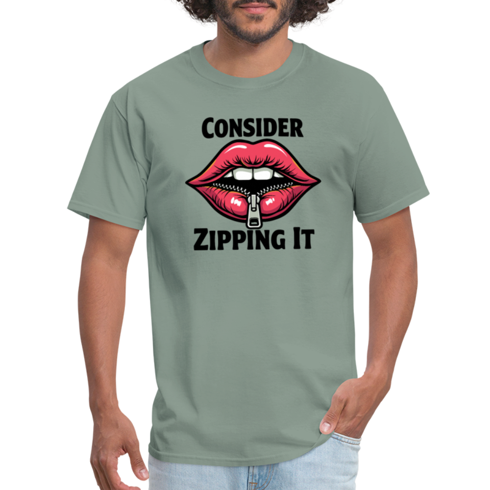 Consider Zipping It T-Shirt - sage