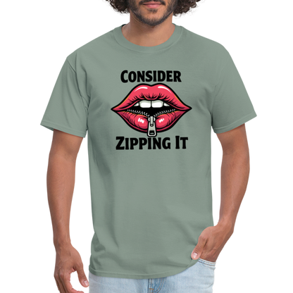 Consider Zipping It T-Shirt - sage