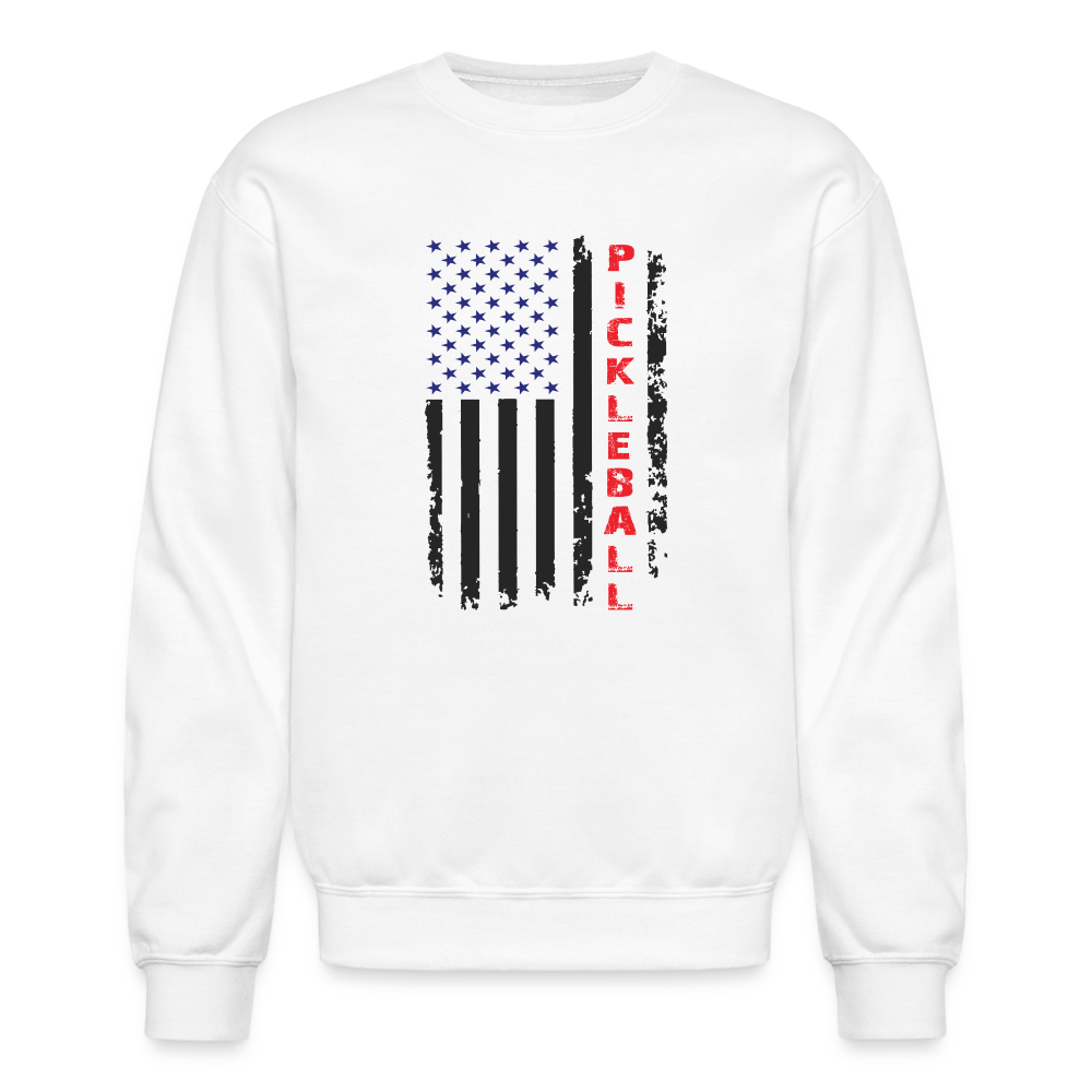 Pickleball Flag Sweatshirt - white