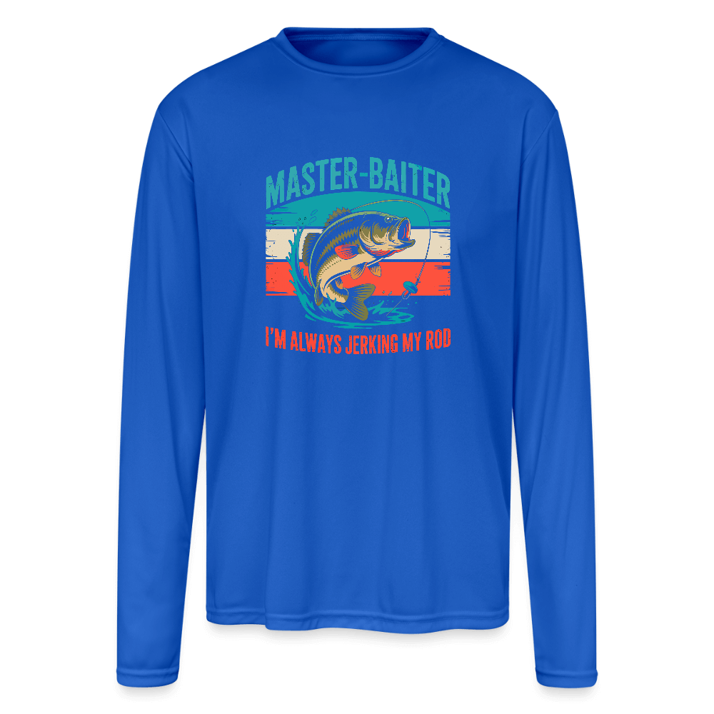 Master Baiter I’m Always Jerking My Rod Fishing UV Shirt - royal blue