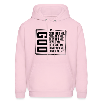 GOD Designed Me Hoodie - pale pink