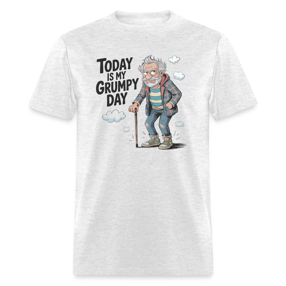 Today Is My Grumpy Day Funny T-Shirt - light heather gray