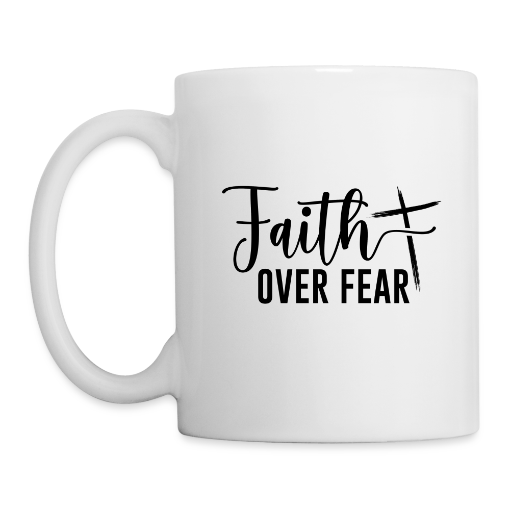 Faith Over Fear Coffee Mug - white