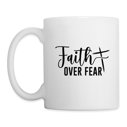 Faith Over Fear Coffee Mug - white