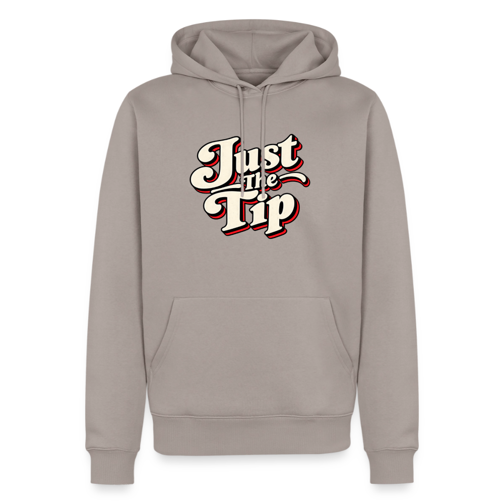 Just the Tip Funny Adult Humor Hoodie Color: Taupe