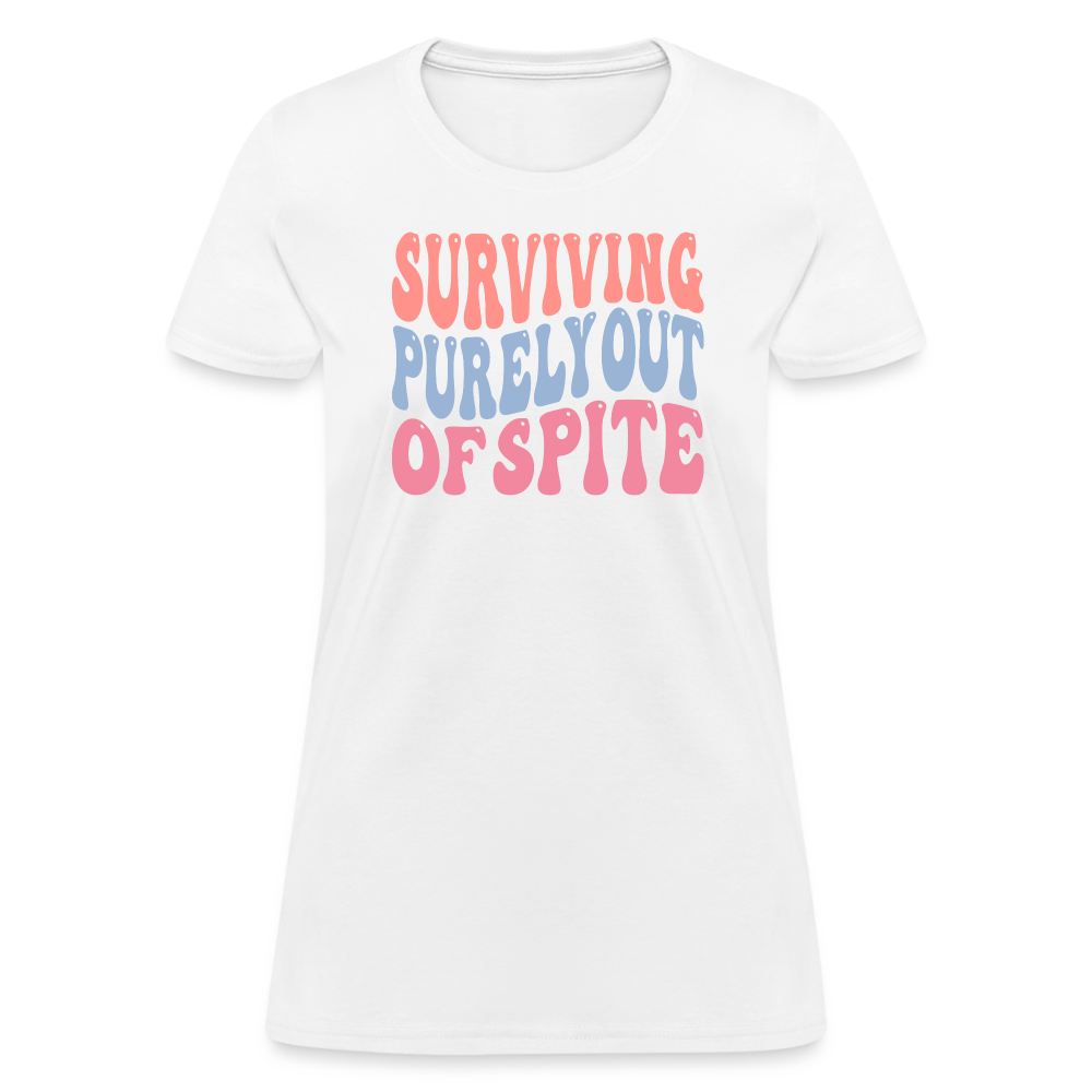 Surviving Purely Out Of Spite Women's T-Shirt - white