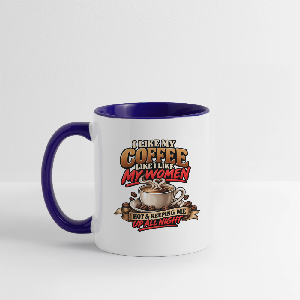 I Like My Coffee Like I Like My Women Funny Coffee Mug Color: White/Black