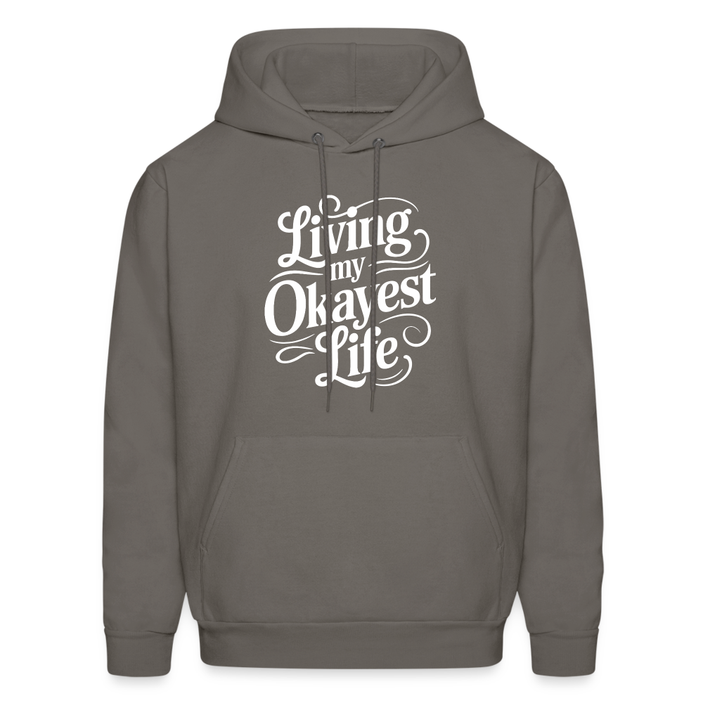 Living My Okayest Life Hoodie - asphalt gray