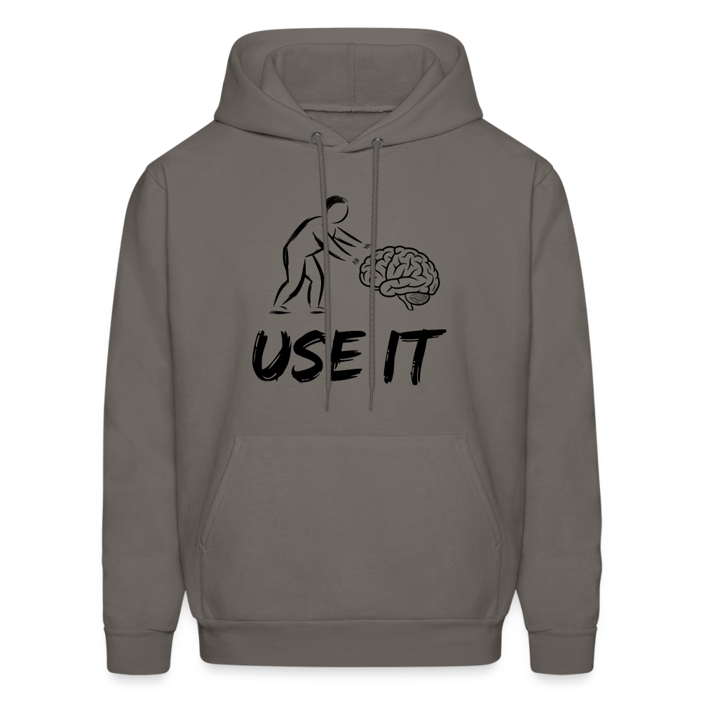 Funny You Have A Brain Use It (Sarcastic Humor) Hoodie - asphalt gray