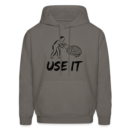 Funny You Have A Brain Use It (Sarcastic Humor) Hoodie - asphalt gray