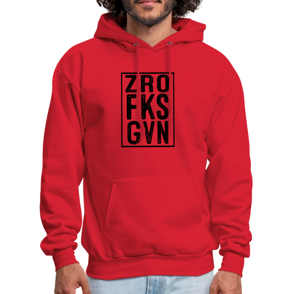 Zero Fucks Given (ZRO FKS GVN) Hoodie - red