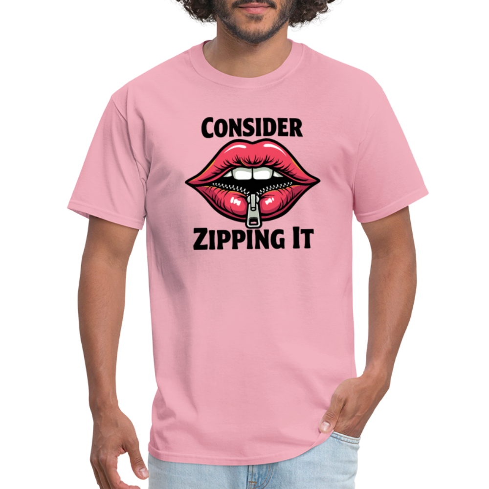 Consider Zipping It T-Shirt - pink