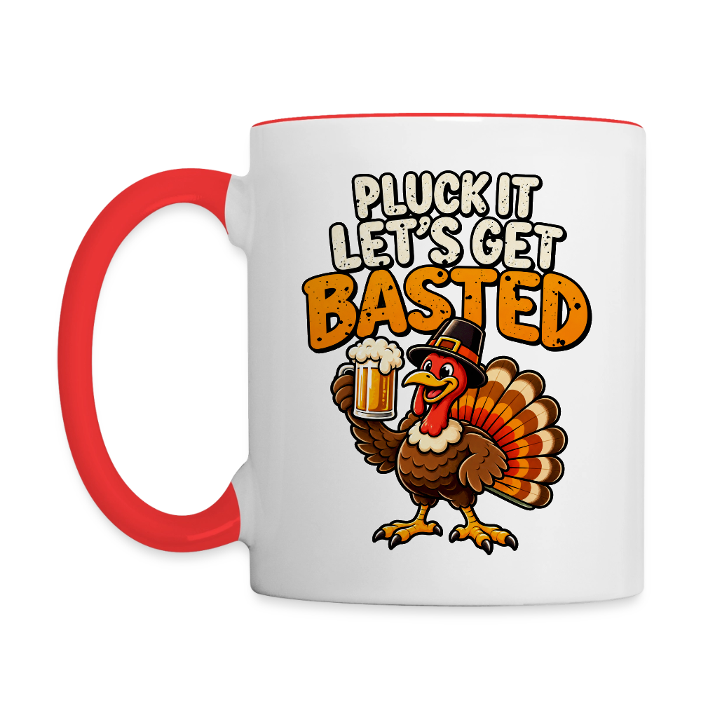 Pluck It Let’s Get Basted Coffee Mug - white/red