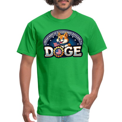 DOGE Logo (Dept of Government Efficiency) T-Shirt - bright green