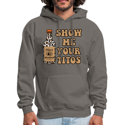 Funny Vodka (Show Me Your Tito's) Hoodie - asphalt gray