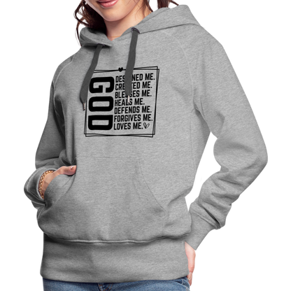 GOD Designed Me Women’s Premium Hoodie - heather grey