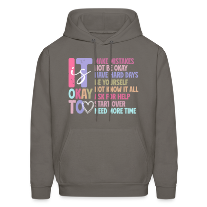 It Is Ok (Motivation Support) Hoodie - asphalt gray