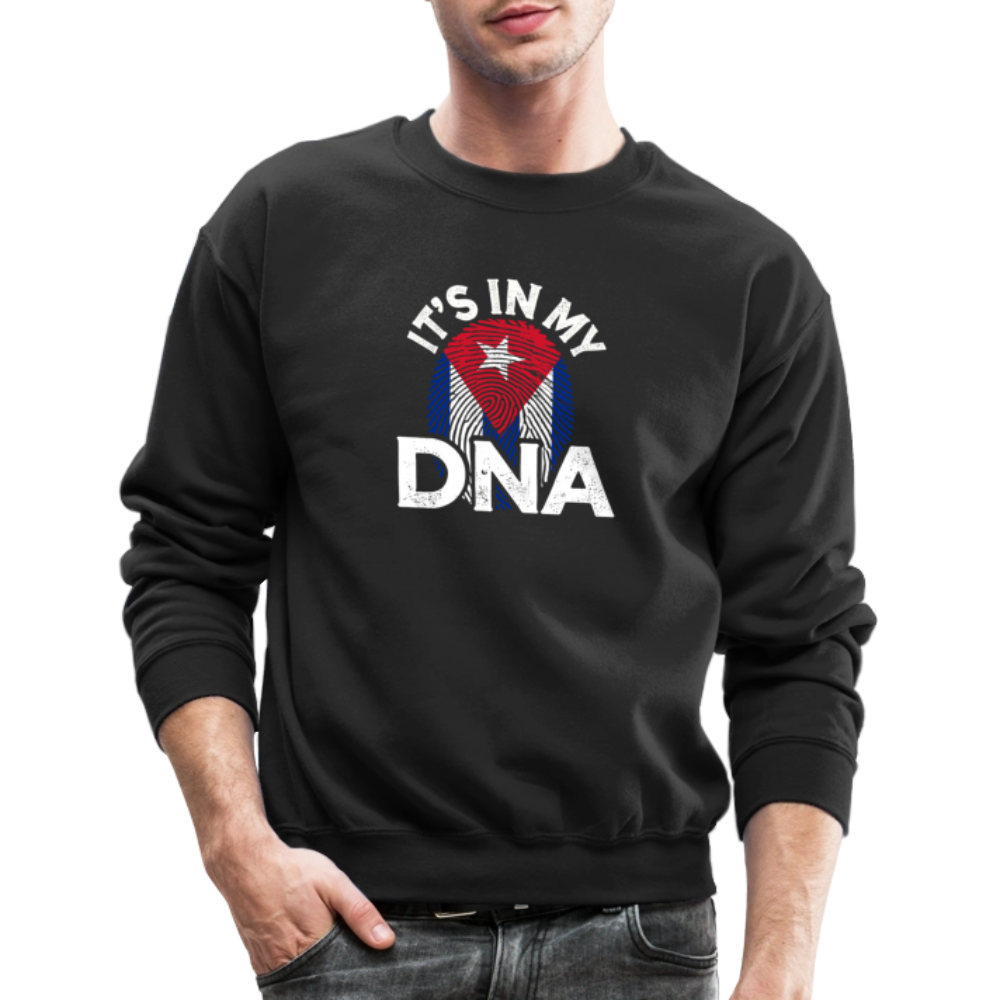 Cuba DNA Sweatshirt – Cuban Flag Fingerprint - black