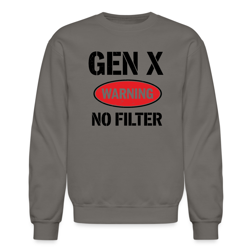 GEN-X Warning No Filter Sweatshirt - asphalt gray