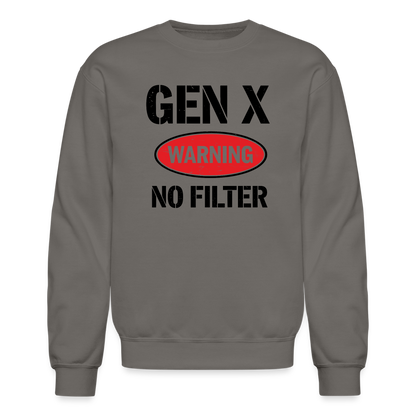 GEN-X Warning No Filter Sweatshirt - asphalt gray