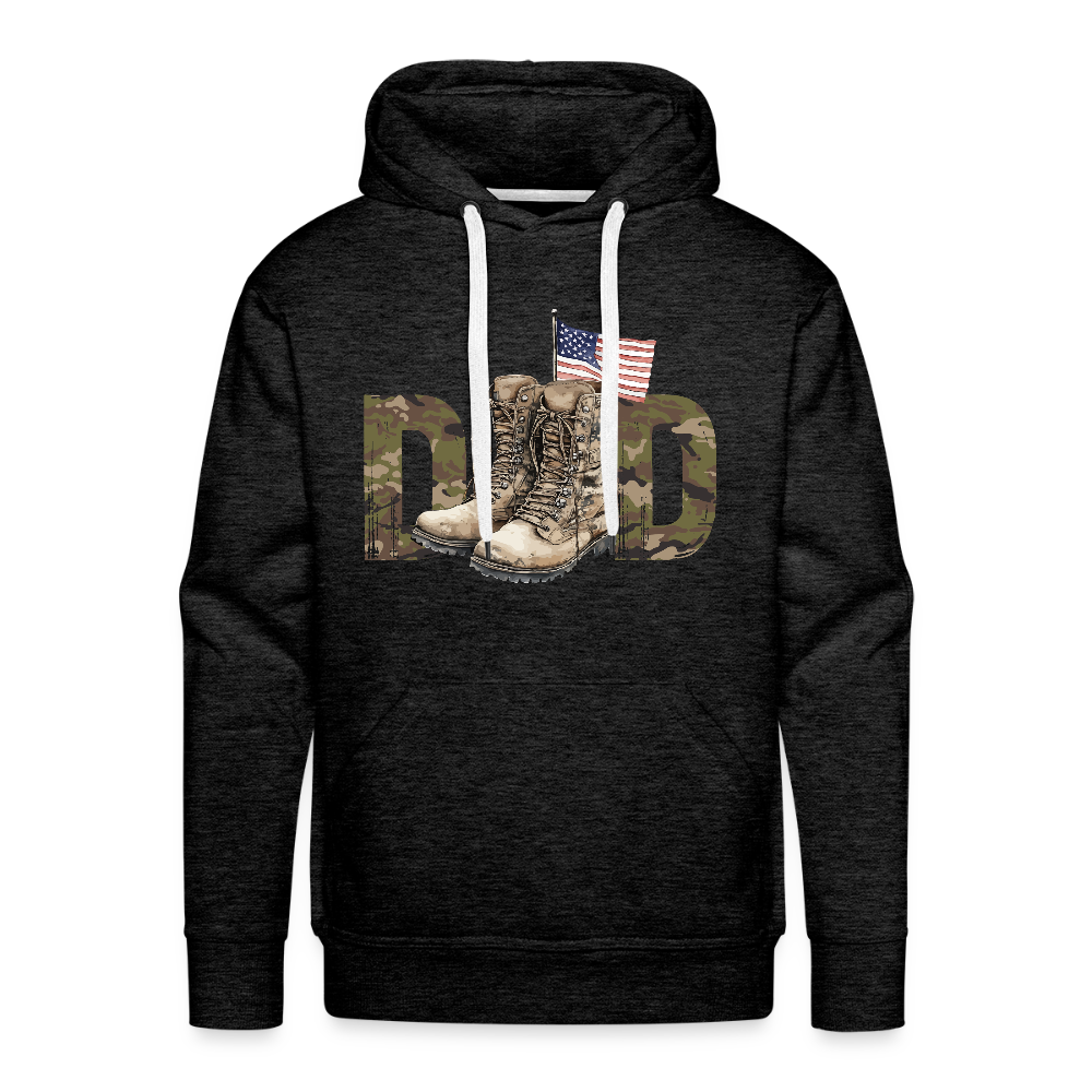 Military Dad Men’s Premium Hoodie - charcoal grey