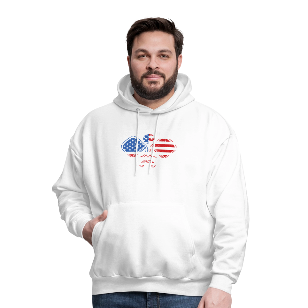 American Flag Pickleball Paddle Hoodie - white