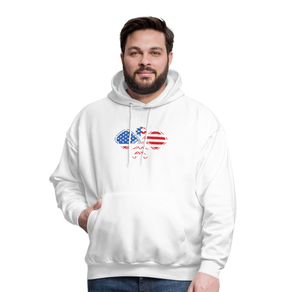 American Flag Pickleball Paddle Hoodie - white