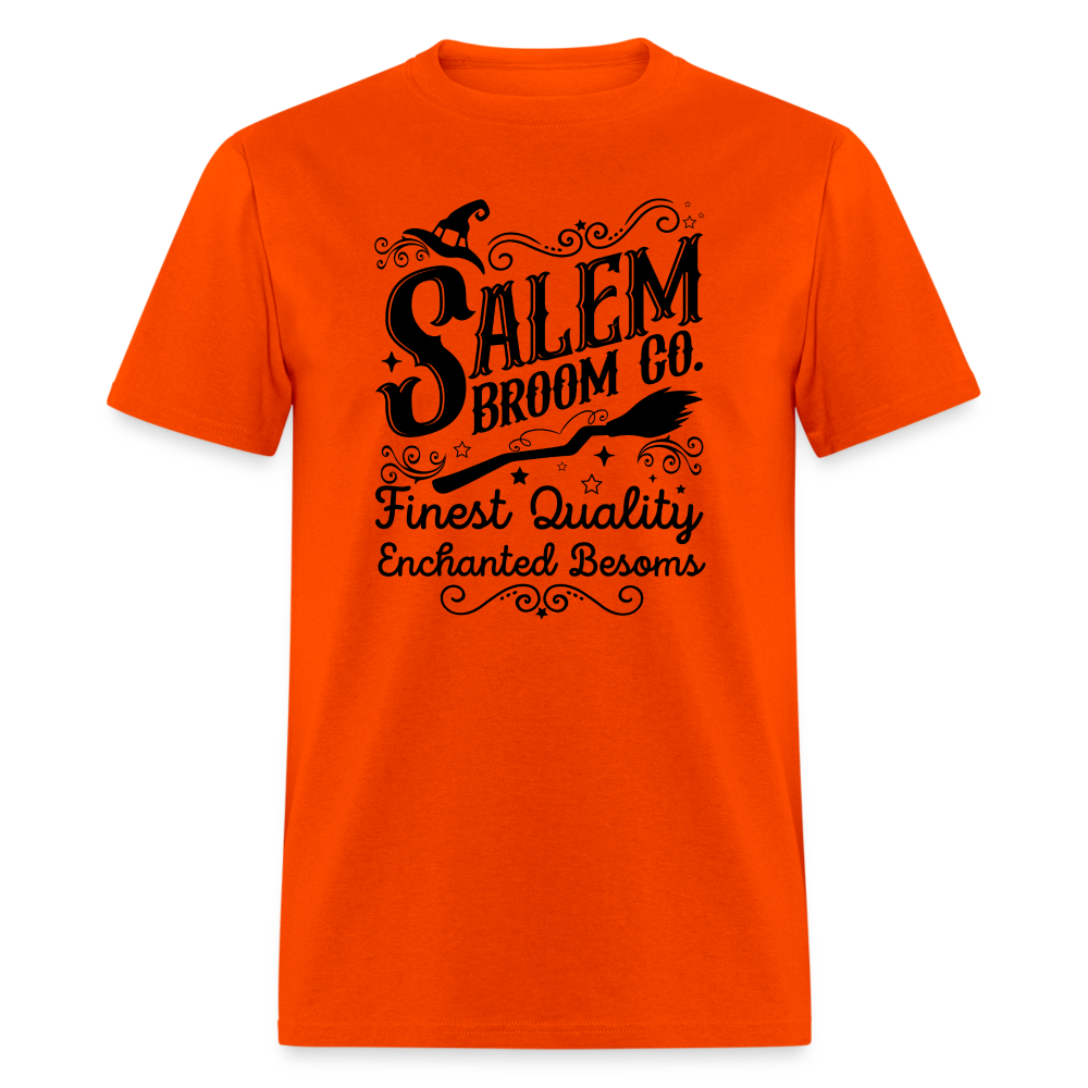 Salem Broom Co. Finest Quality Enchanted Besoms T-Shirt (Halloween) - orange