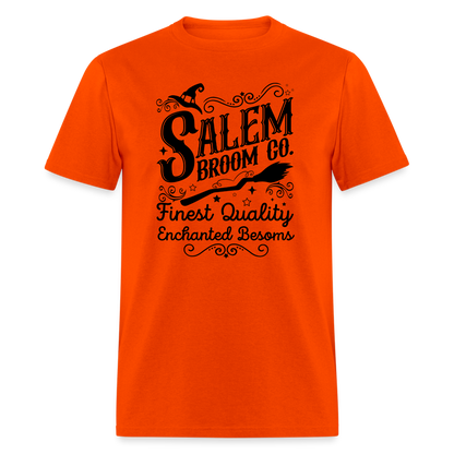 Salem Broom Co. Finest Quality Enchanted Besoms T-Shirt (Halloween) - orange