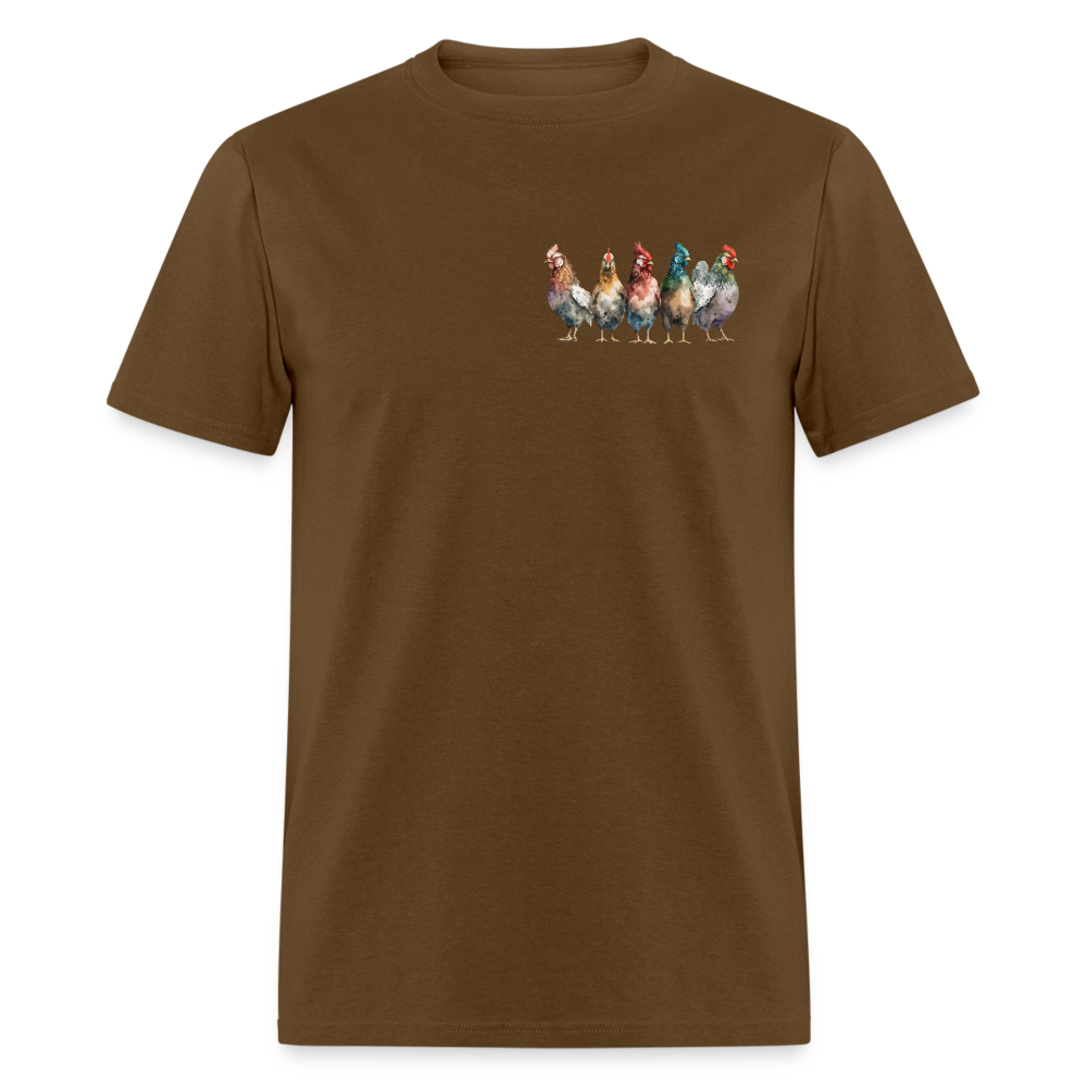 Chickenist T-Shirt (double sided print) - brown