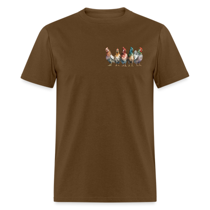 Chickenist T-Shirt (double sided print) - brown