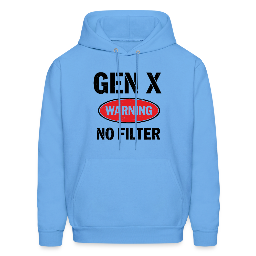 GEN-X Warning No Filter Hoodie - carolina blue