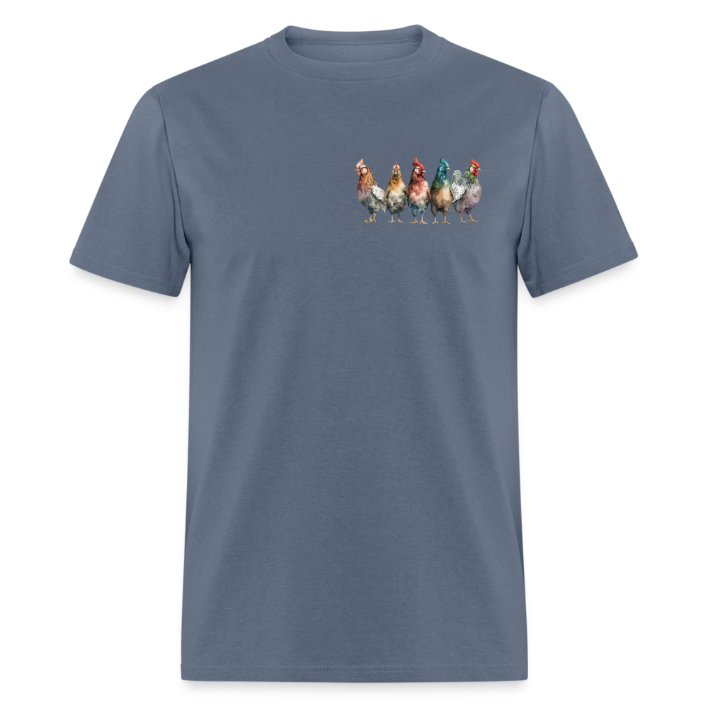 Chickenist T-Shirt (double sided print) - denim