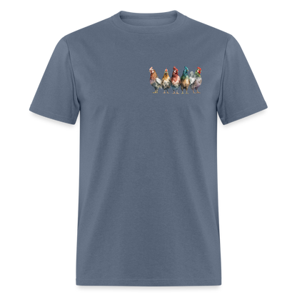 Chickenist T-Shirt (double sided print) - denim