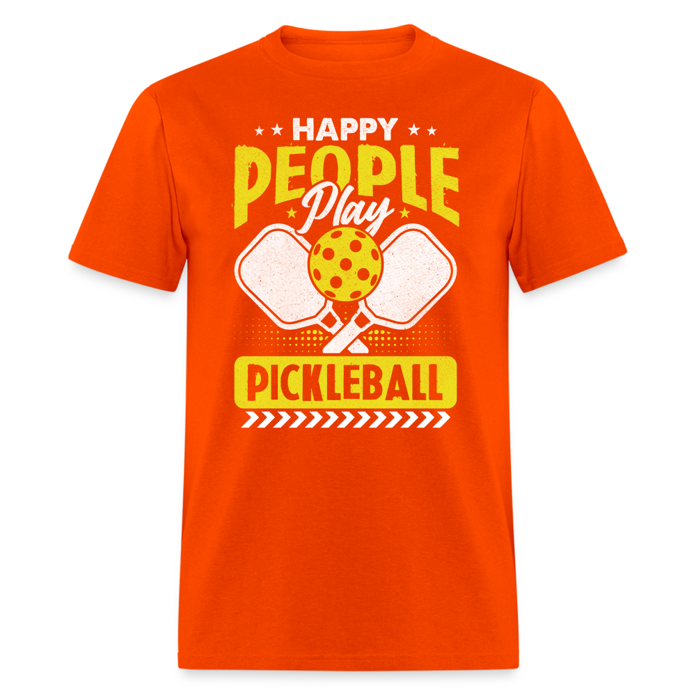 Happy People Play Pickleball T-Shirt - orange