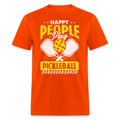 Happy People Play Pickleball T-Shirt - orange