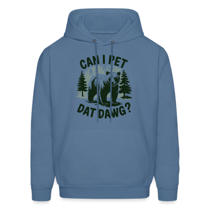 Can I Pet That Dawg Hoodie - denim blue