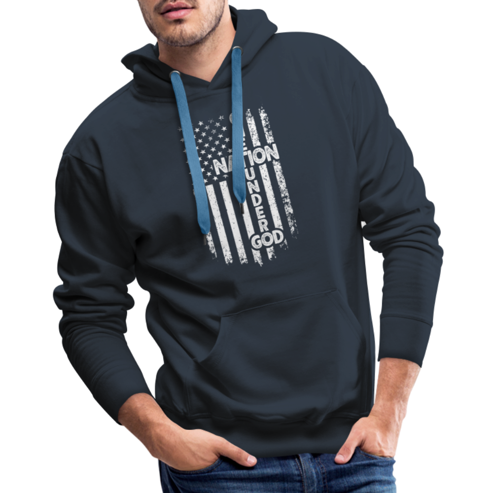 One Nation Under God Men’s Premium Hoodie - navy