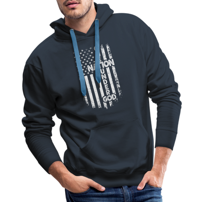 One Nation Under God Men’s Premium Hoodie - navy