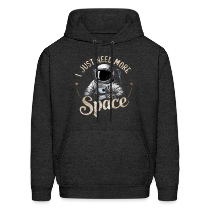 I Just Need More Space (Sarcastic Astronaut) Hoodie - charcoal grey