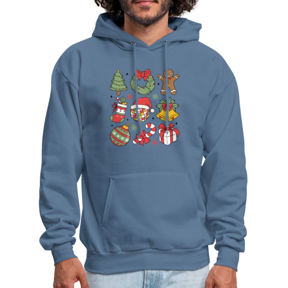 Christmas Holiday Season Hoodie - denim blue